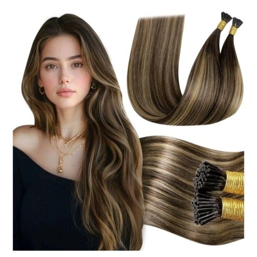 LAAVOO 100% Real Human Hair Extensions I Tip 18" Balayage 50g